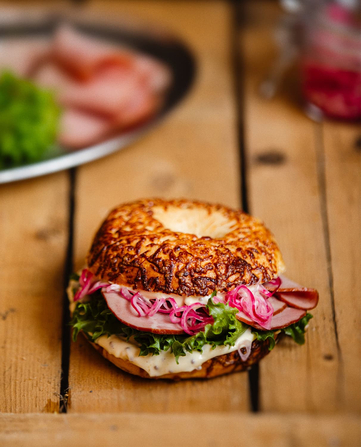 Linnea Vihosen pastrami-juustobagel